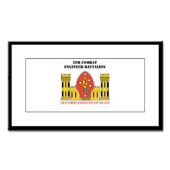 2CEB - M01 - 02 - 2nd Combat Engineer Battalion with Text - Small Framed Print